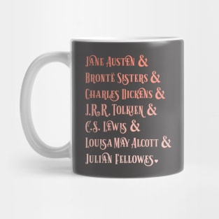 Famous Authors Austen Bronte Tolkien Lewis Mug